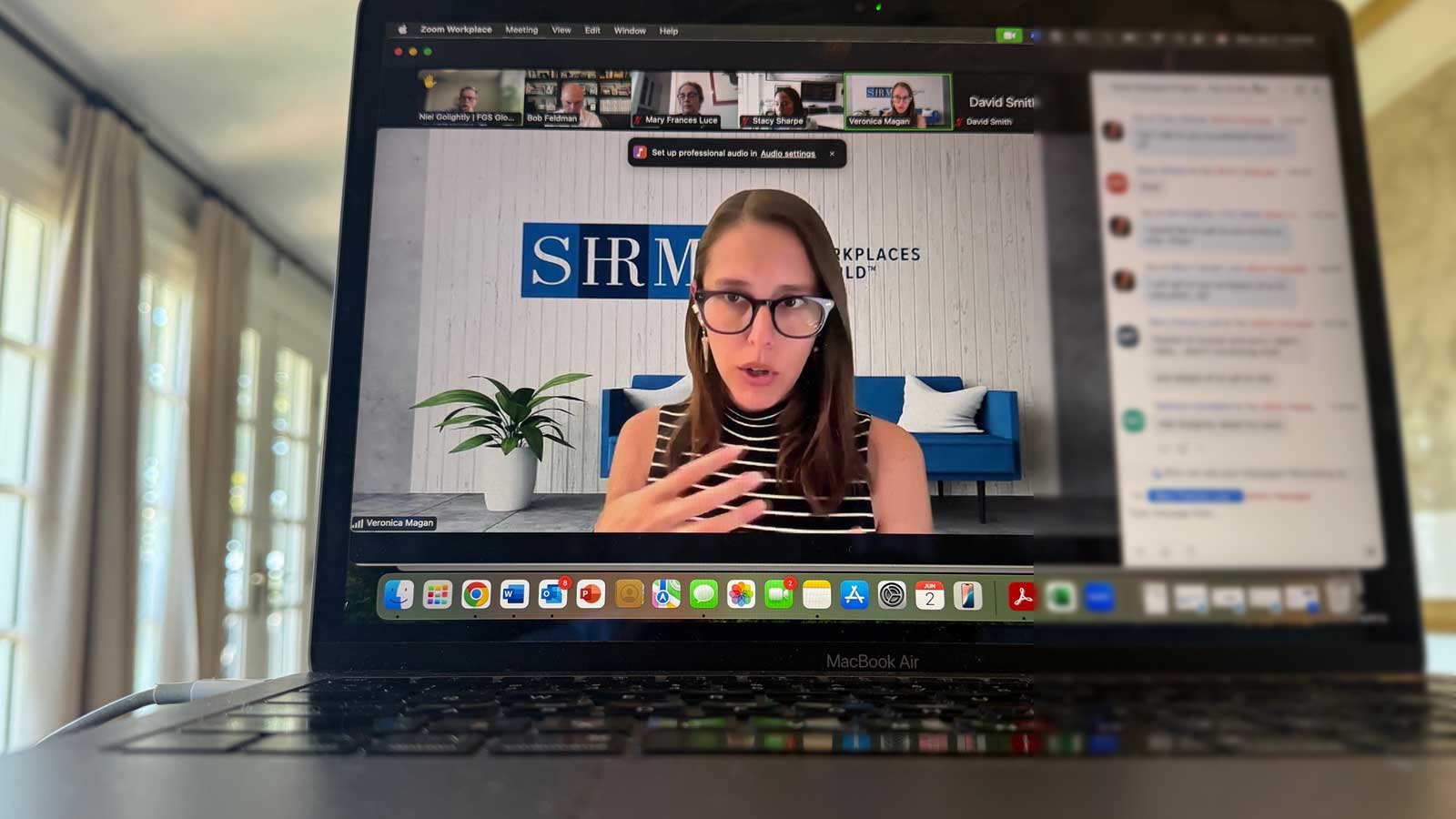 computer screen of a virtual meeting